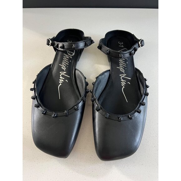 3.1 Phillip Lim Ankle Strap black leather Flat (Women) size 39 - Picture 4 of 11